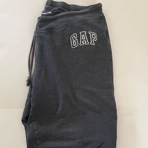 GAP Charcoal grey drawstring  logo capri joggers